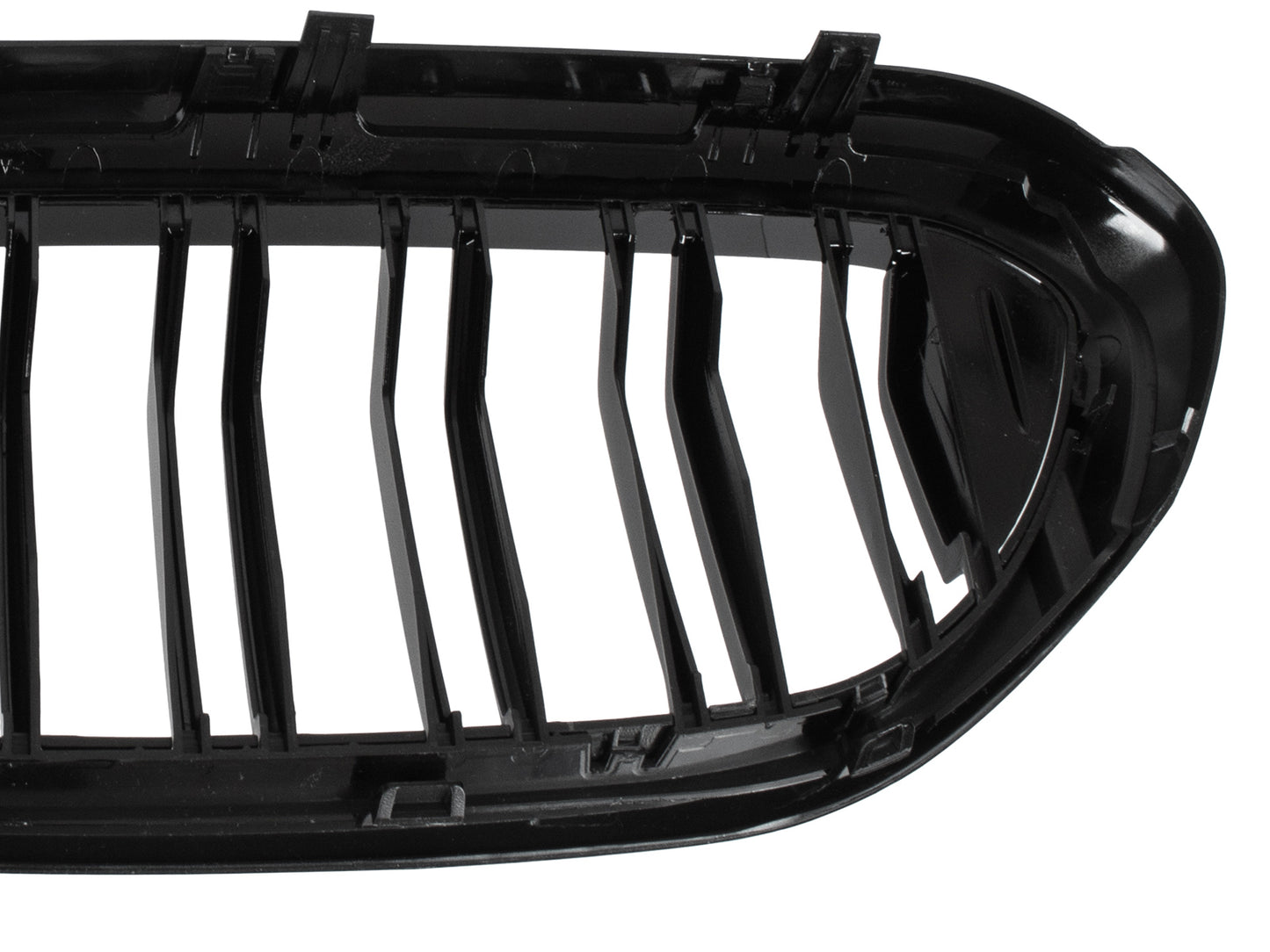 BMW 5 G30 / G31 2017- dummy grilles (kidneys) left + right set BLACK GLOSSY DOUBLE BAR