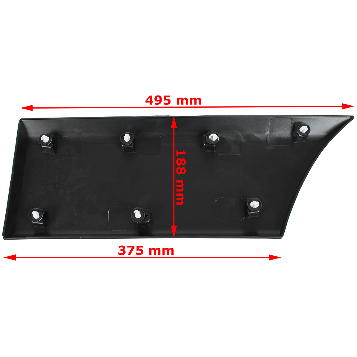 Renault Master III 2010- L2 version side molding BEFORE the rear wheel NO HOLE right
