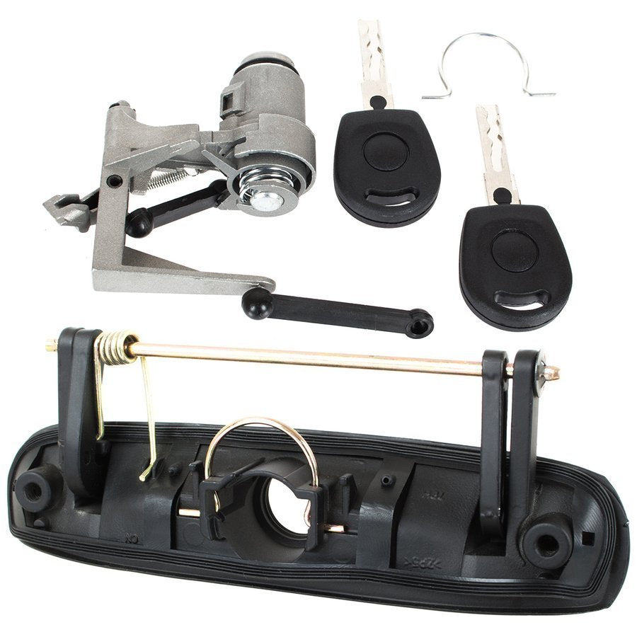 VW Polo IV 9N 01-09 klamka zewnętrzna + wkładka zamka tylnej klapy bagażnika 2 szt. KPL