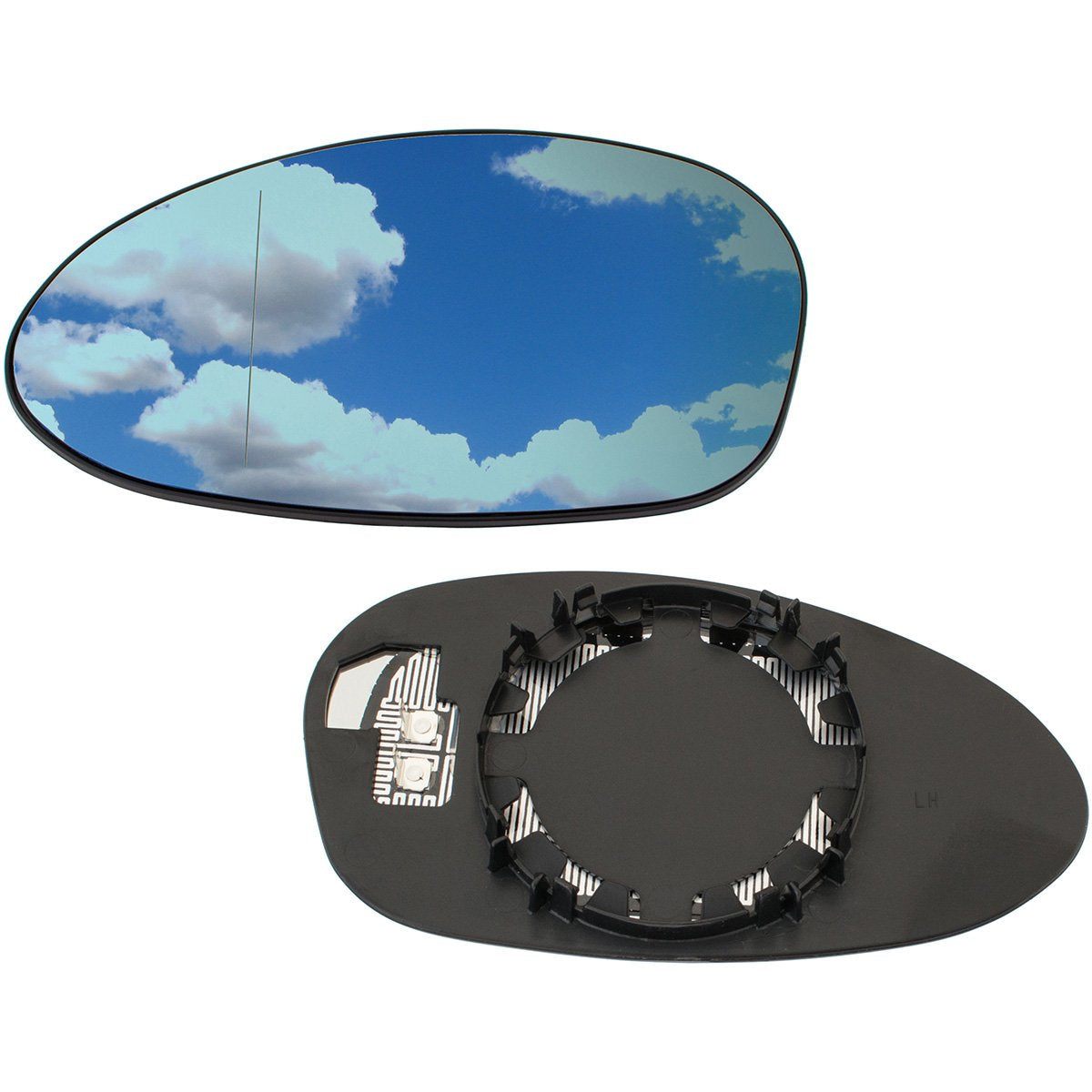 BMW 3 E90 / E91 / E92 / E93 04-08 mirror glass HEATED BLUE left