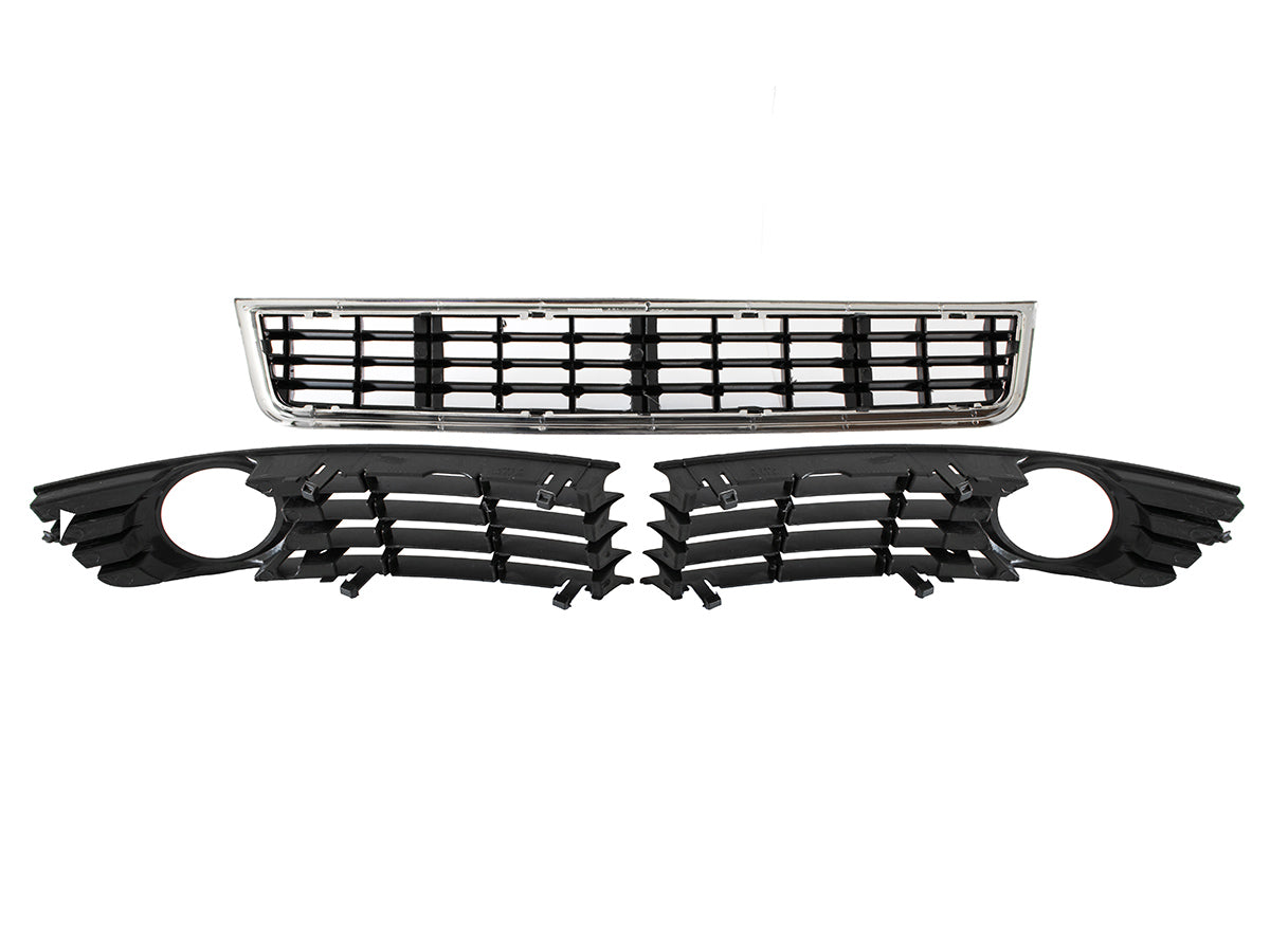 Audi A4 B6 00-04 bumper grille left + right + middle complete.