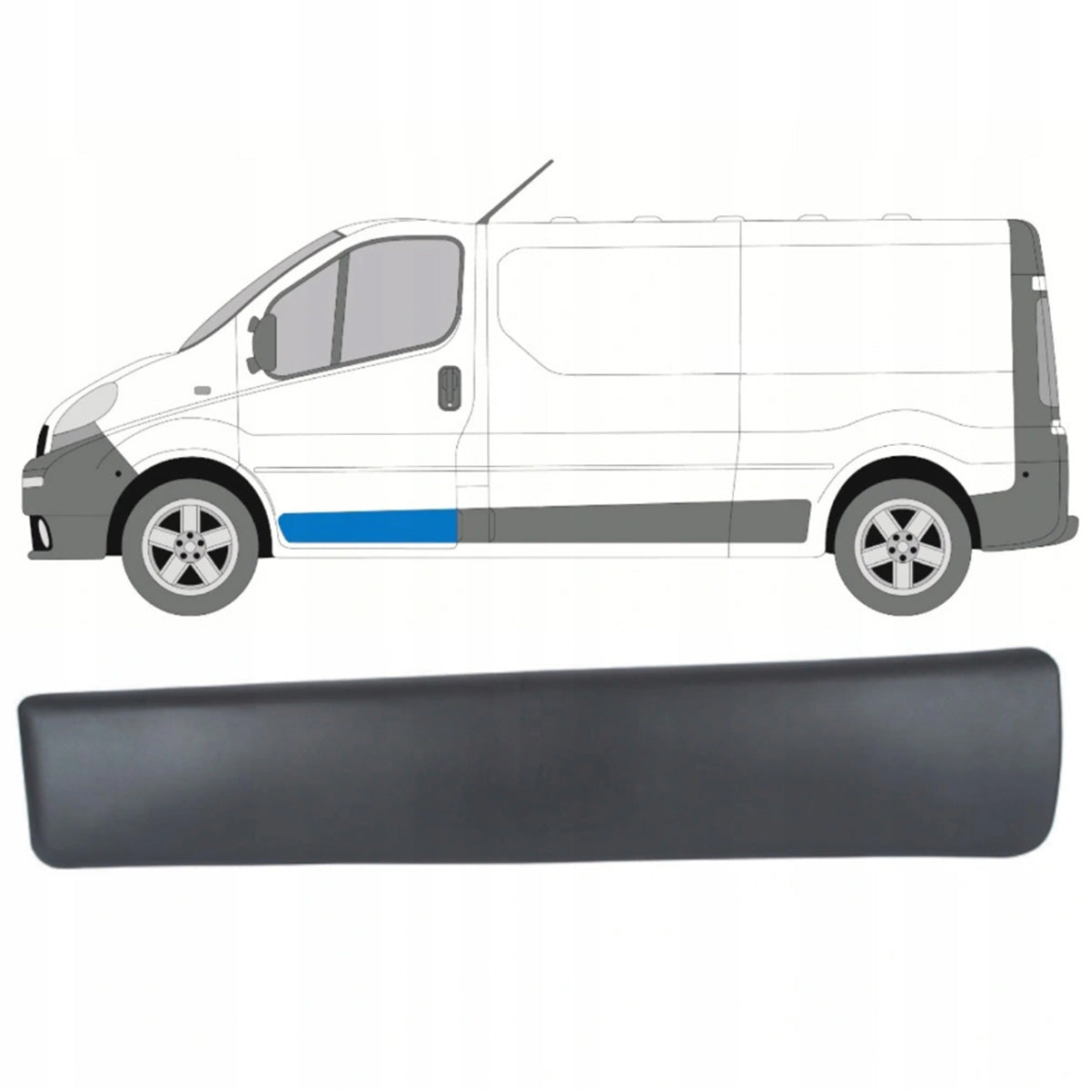Renault Trafic II 01-13 left front door trim