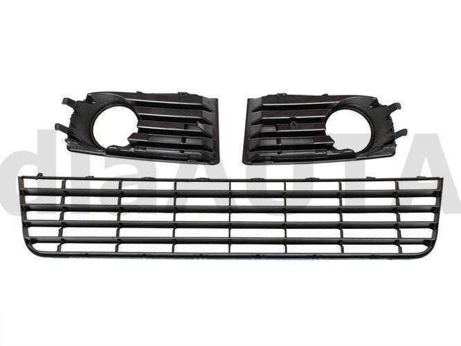 VW Golf V 2003- WITH FOG LIGHTS grille left + right + central set for front bumper.