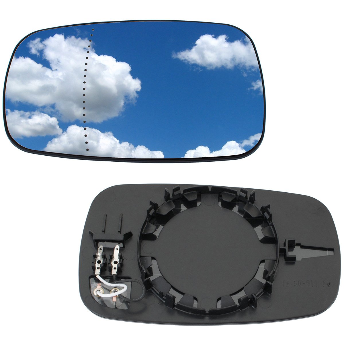 Renault Megane II 02-08 heated left mirror insert