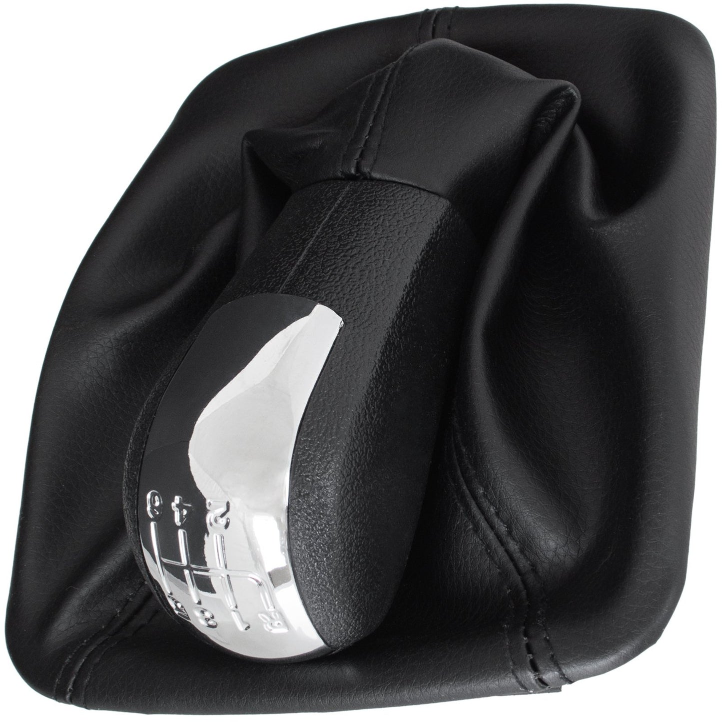 Skoda Octavia II 04-11 Gear knob + gaiter with chrome frame 6 SPEEDS