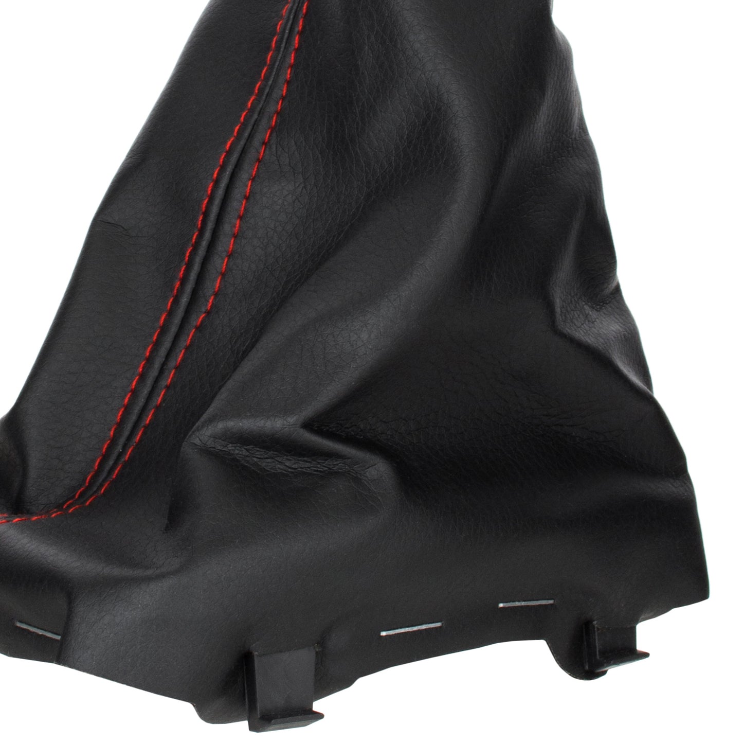 Audi A3 I 8L 96-03 gear knob BLACK + BLACK GAITER with RED STITCHING RED RING 5 GEARS REVERSE AT THE BOTTOM