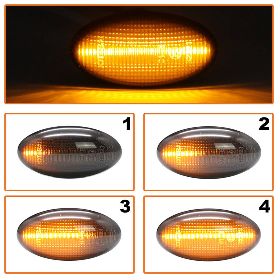 Fiat Scudo Opel Combo Vivaro C Zafira C Toyota Aygo Proace LED DYNAMIC SMOKED side indicator 2 pcs. SET