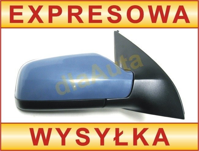 Opel Astra II 98-06 lusterko zewnętrzne elektryczne podgrzewane do malowania prawe