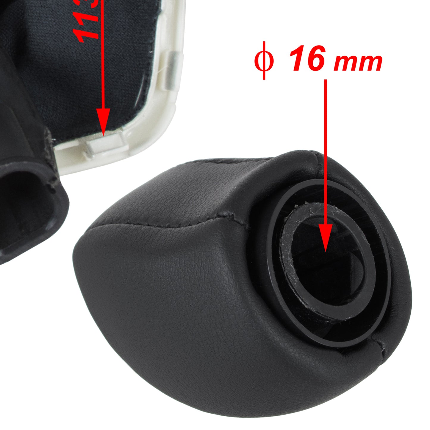 Renault Laguna III 07-15 gear knob BLACK / SILVER + BLACK GAITER WITH SILVER FRAME 6 SPEED