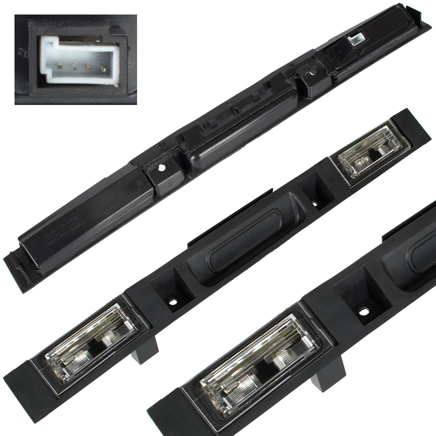 BMW X3 E83 03-10 License Plate Light Strip with Tailgate Release Microswitch