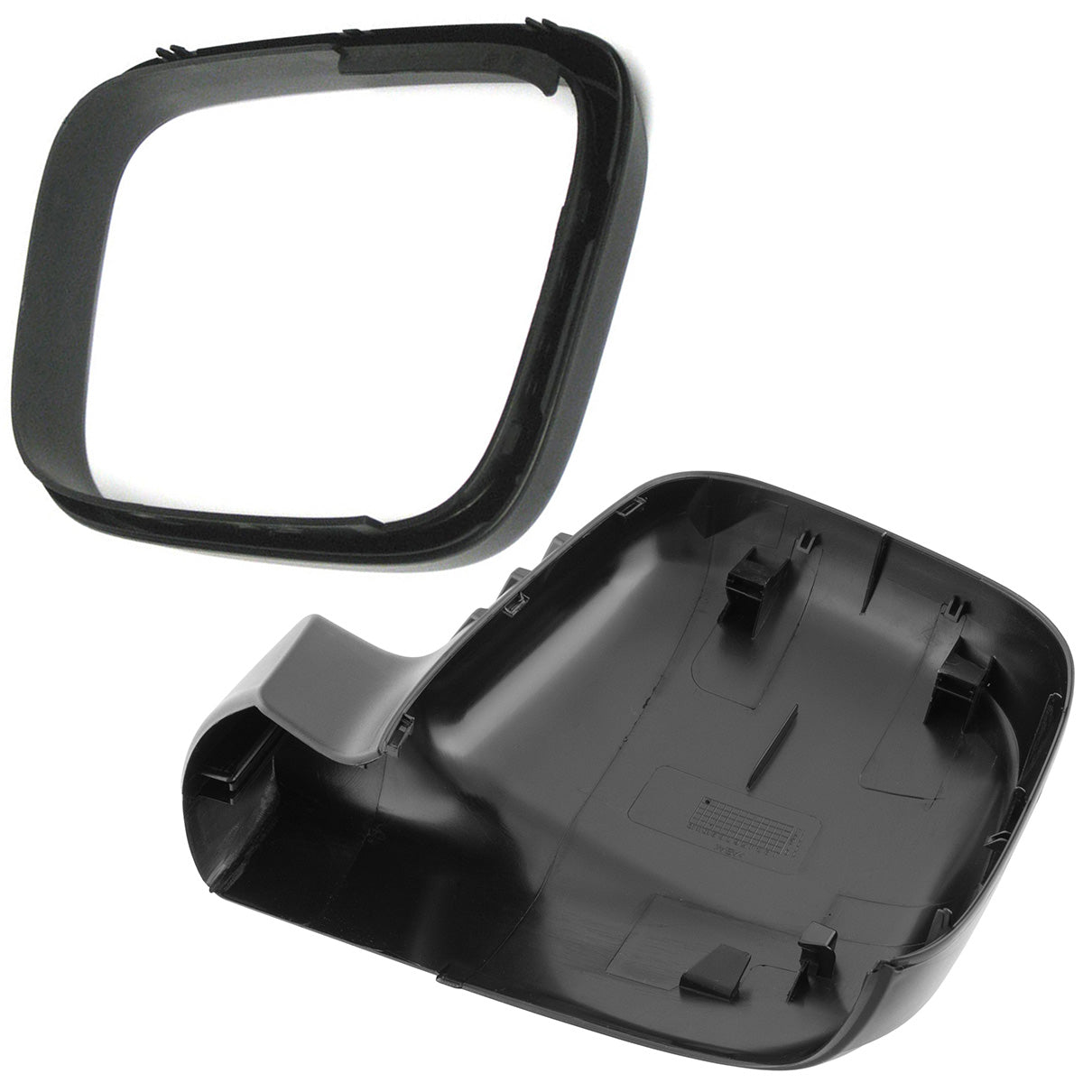 VW Caddy III 2004- external mirror housing + frame BLACK right 2 pcs. SET