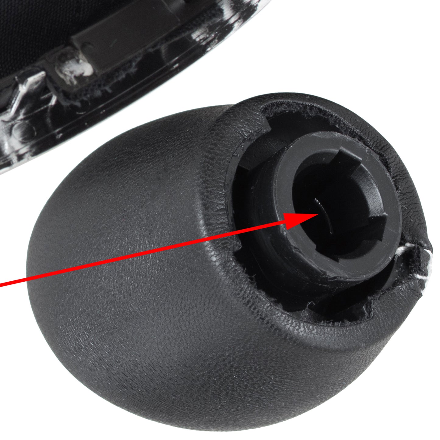 Renault Trafic III 14-19 Gear Knob BLACK / CHROME + BLACK GAITER WITH CHROME FRAME 6-SPEED