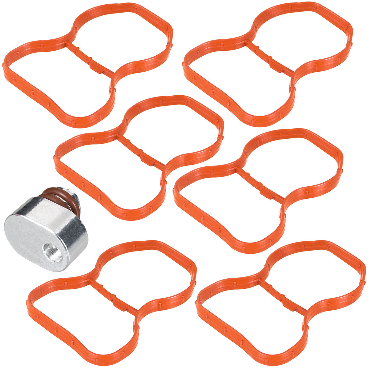 BMW 5 F07 / F10 / F13 09-17 N57 D30 Swirl Flap Blanks for Intake Manifold with Gaskets 7 pcs. SET