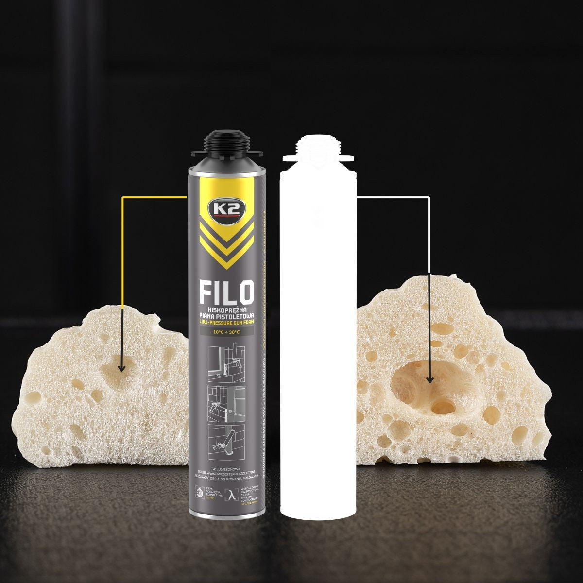 Piana montażowa pistoletowa K2 FILO 750ml B510