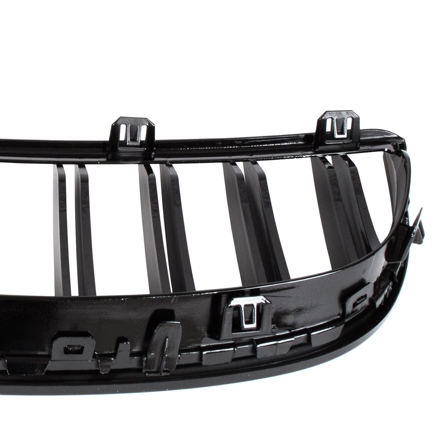 BMW 3 E90 / E91 04-09 SEDAN / KOMBI atrapy między reflektory (nerki) lewa + prawa kpl. BLACK GLOSSY DOUBLE BAR