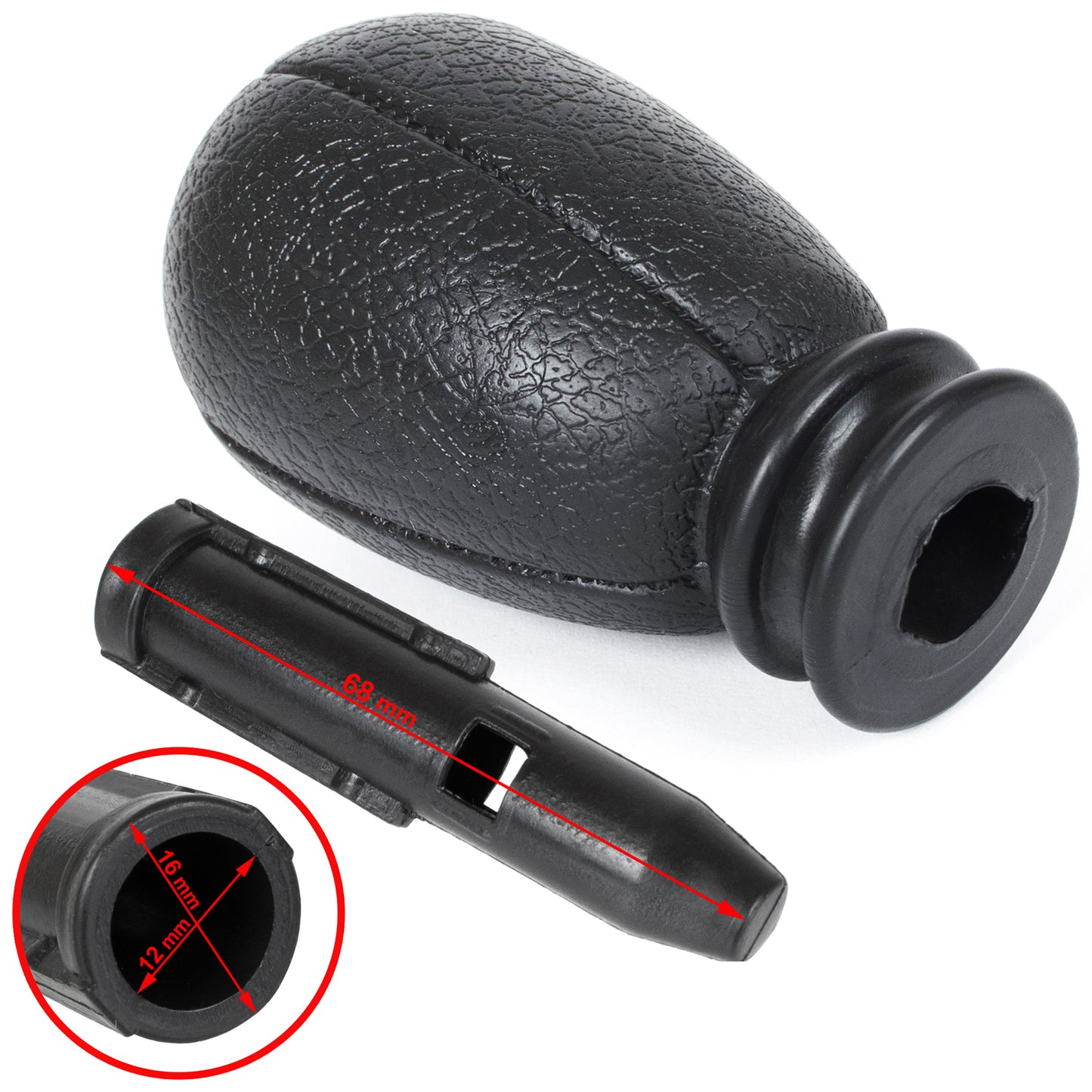 Citroen Xsara Picasso 99-02 gałka zmiany biegów CZARNA + BIAŁY SCHEMAT + adapter / przejściówka dźwigni drążka gałki zmiany biegów 2 szt. KPL