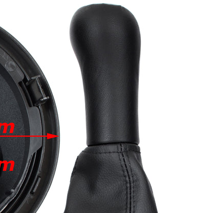 Ford Fiesta V 01-08 gear knob BLACK / SILVER + gaiter with silver frame 5 GEARS