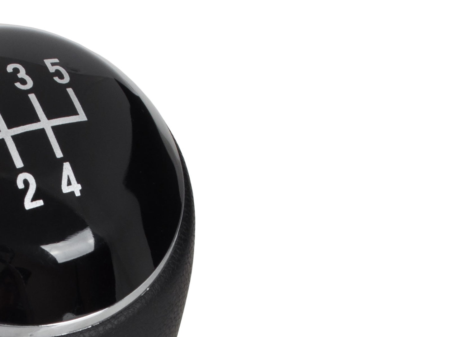 VW Passat B6 06-11 gear knob BLACK LEATHER 5 SPEED
