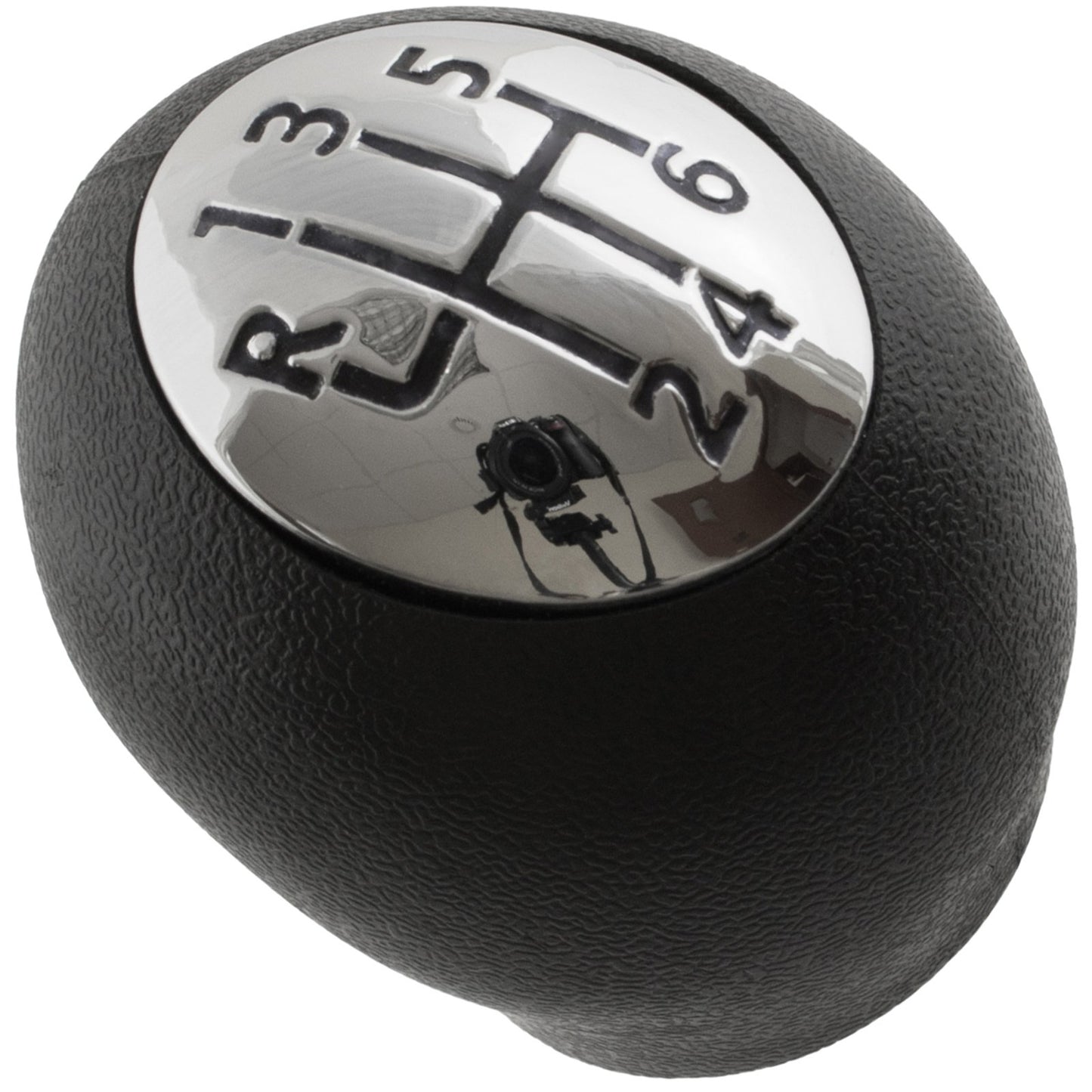 Renault Clio III 05-09 gear knob 6 SPEED BLACK + CHROME