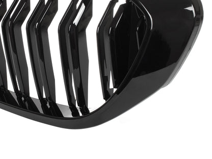BMW 5 G30 / G31 2017- dummy grilles (kidneys) left + right set BLACK GLOSSY DOUBLE BAR