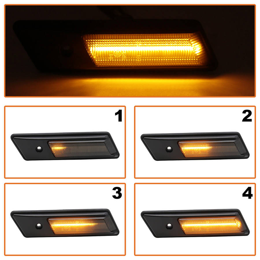 BMW 7 E32 85-94 Side LED Indicator SMOKED DYNAMIC 2 pcs. SET