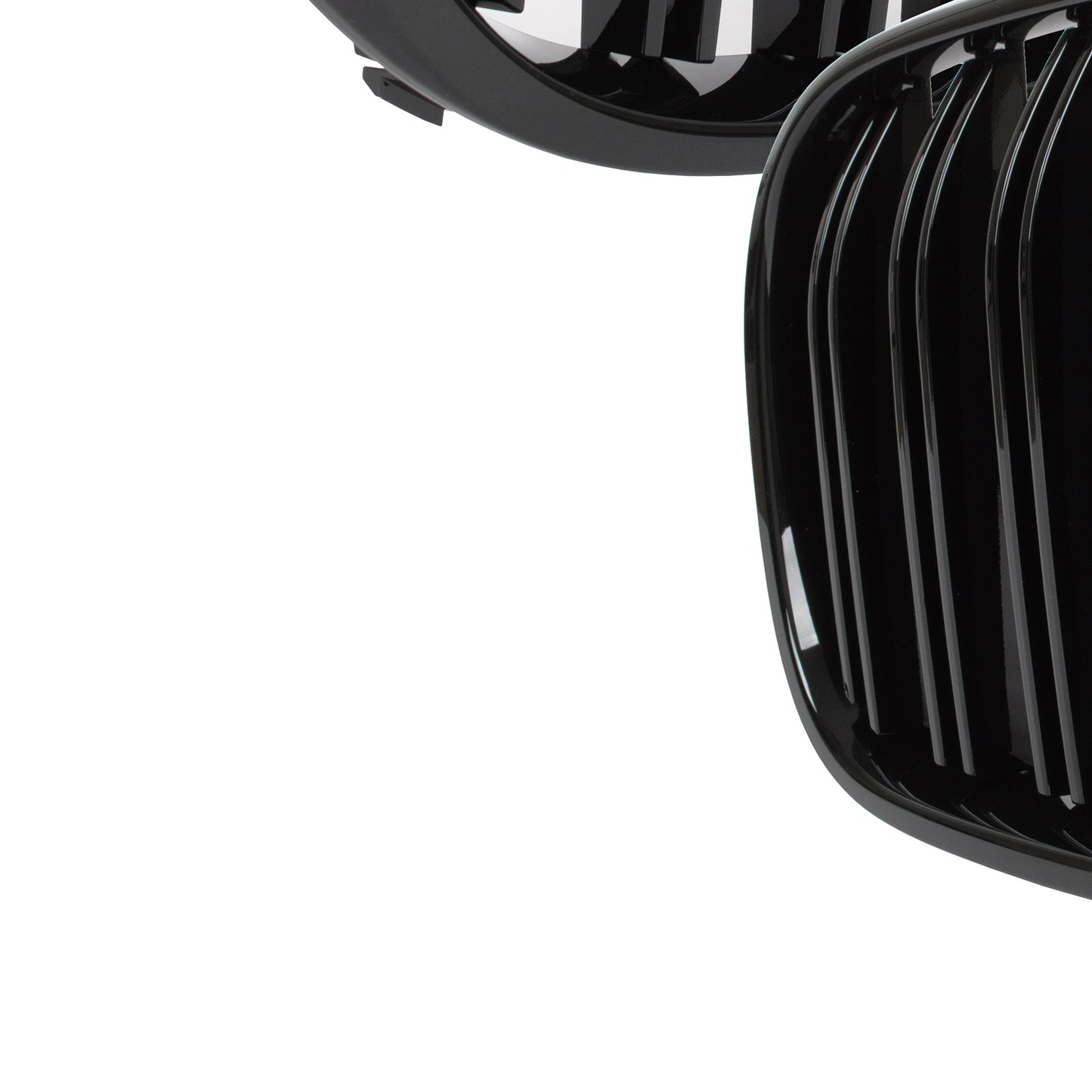 BMW 7 G11 G12 2015- Grilles between headlights (kidneys) left + right set. BLACK GLOSSY DOUBLE BAR
