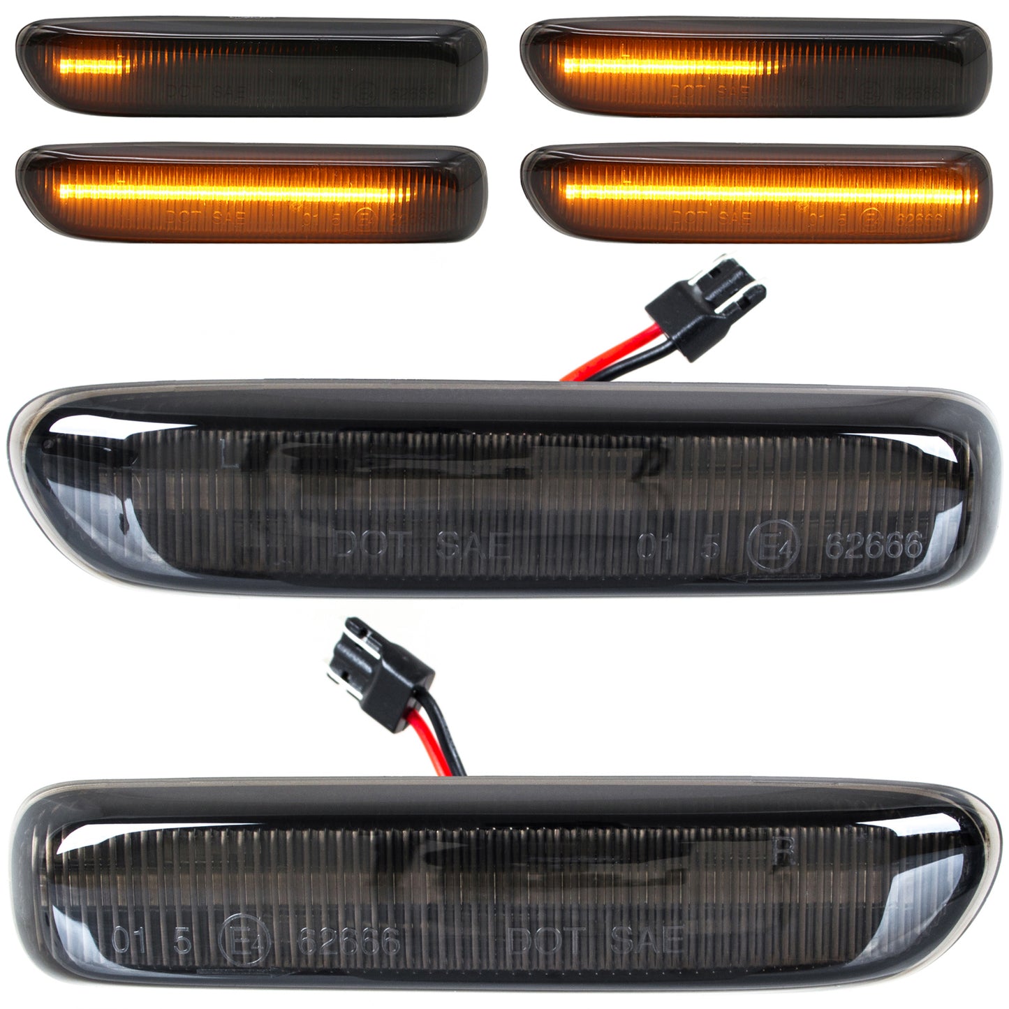 BMW 3 E46 COUPE / CONVERTIBLE 99-03 LED smoked dynamic side indicators 2 pcs. set