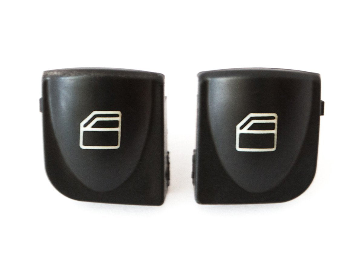 Mercedes W209 CLK-class 02-09 window switch button covers for LEFT panel 2 pcs. set.