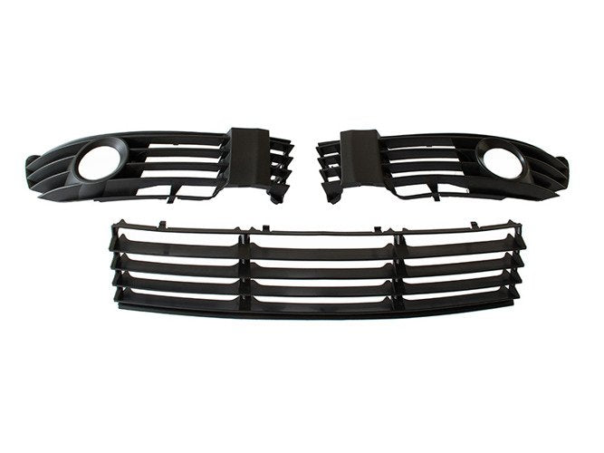 VW Passat B5 FL 00-05 WITH FOG LIGHTS front bumper grille L+R+middle complete