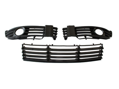 VW Passat B5 FL 00-05 WITH FOG LIGHTS front bumper grille L+R+middle complete