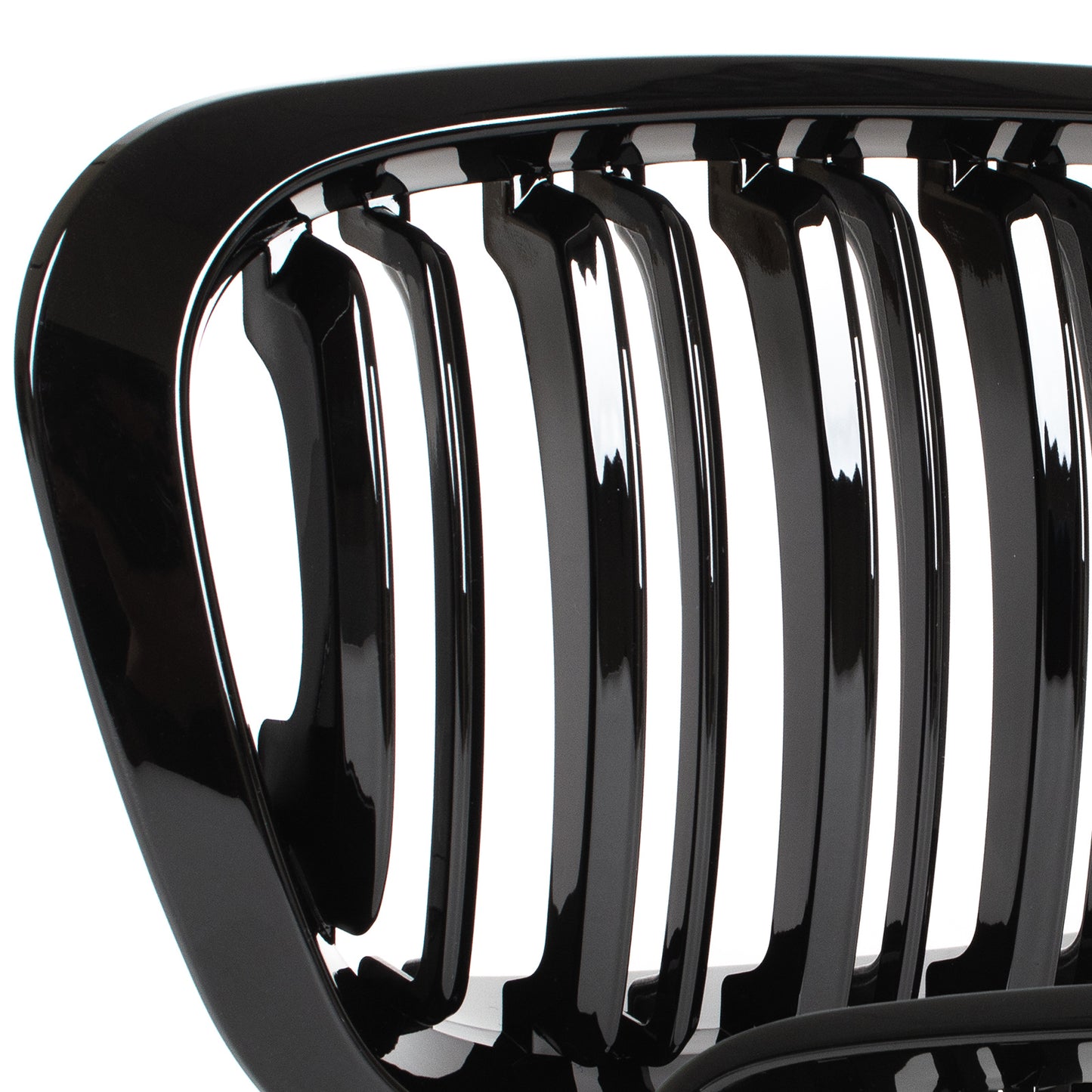 BMW 3 E46 98-01 SEDAN / WAGON dummy grilles (kidneys) left + right set BLACK GLOSSY DOUBLE BAR