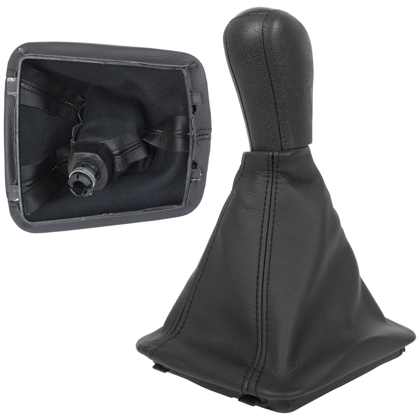 Skoda Octavia II 2004- gear knob + gaiter with frame BLACK 6 SPEED