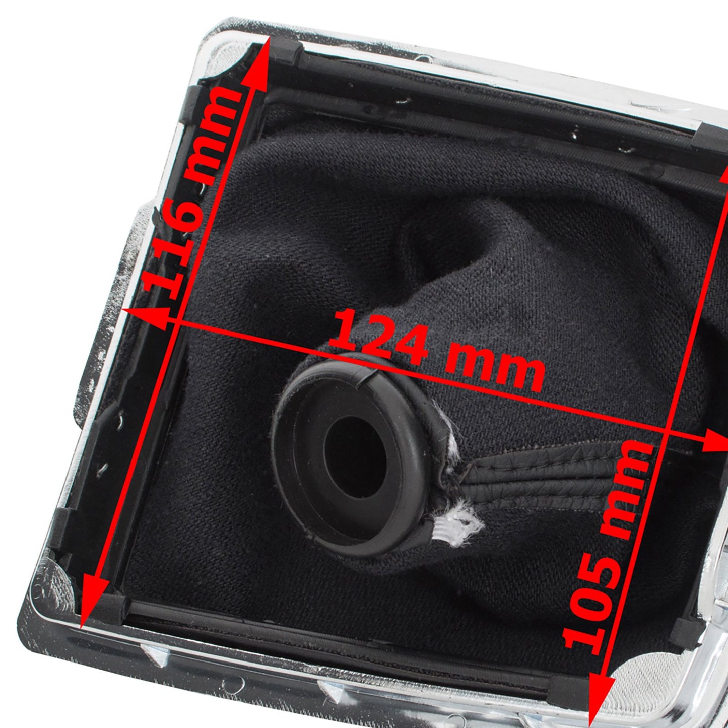 Ford Focus Mk2 04-08 Gear knob BLACK + gaiter with chrome frame 5 SPEED