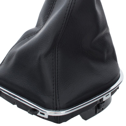 Seat Altea 2004 - BLACK-BEIGE gear knob + gaiter with CHROME frame 5 SPEED