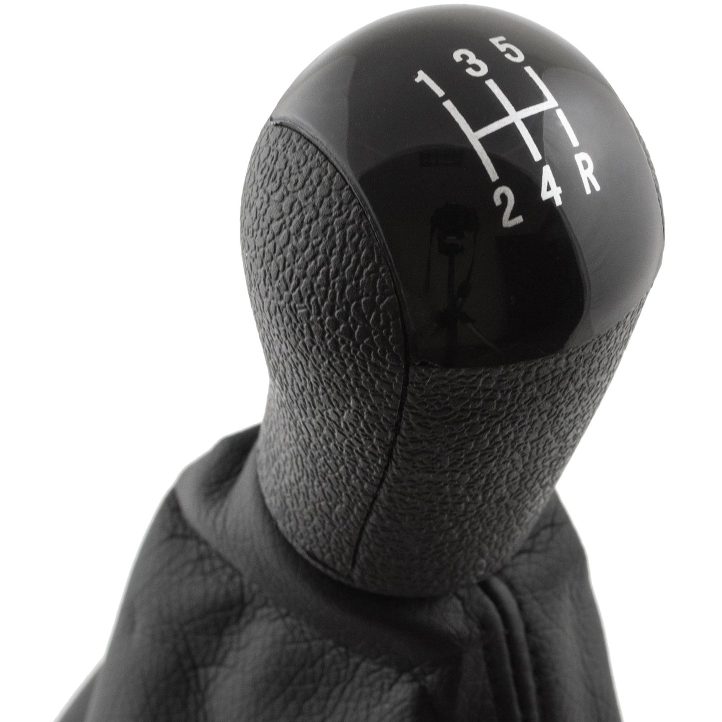Ford Focus Mk2 04-08 Gear knob BLACK + gaiter with chrome frame 5 SPEED