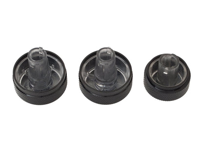 VW Golf V 03-09 pokrętła nawiewu CZARNE 3 szt. kpl.