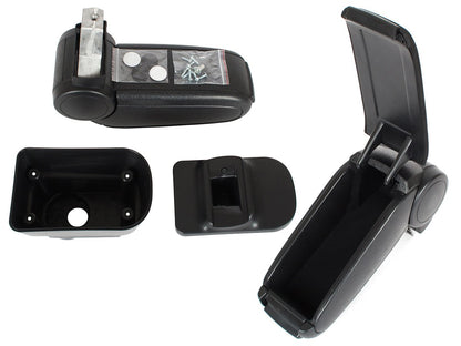 Fiat Grande Punto 05-12 podłokietnik KPL CZARNA TKANINA + zestaw montażowy