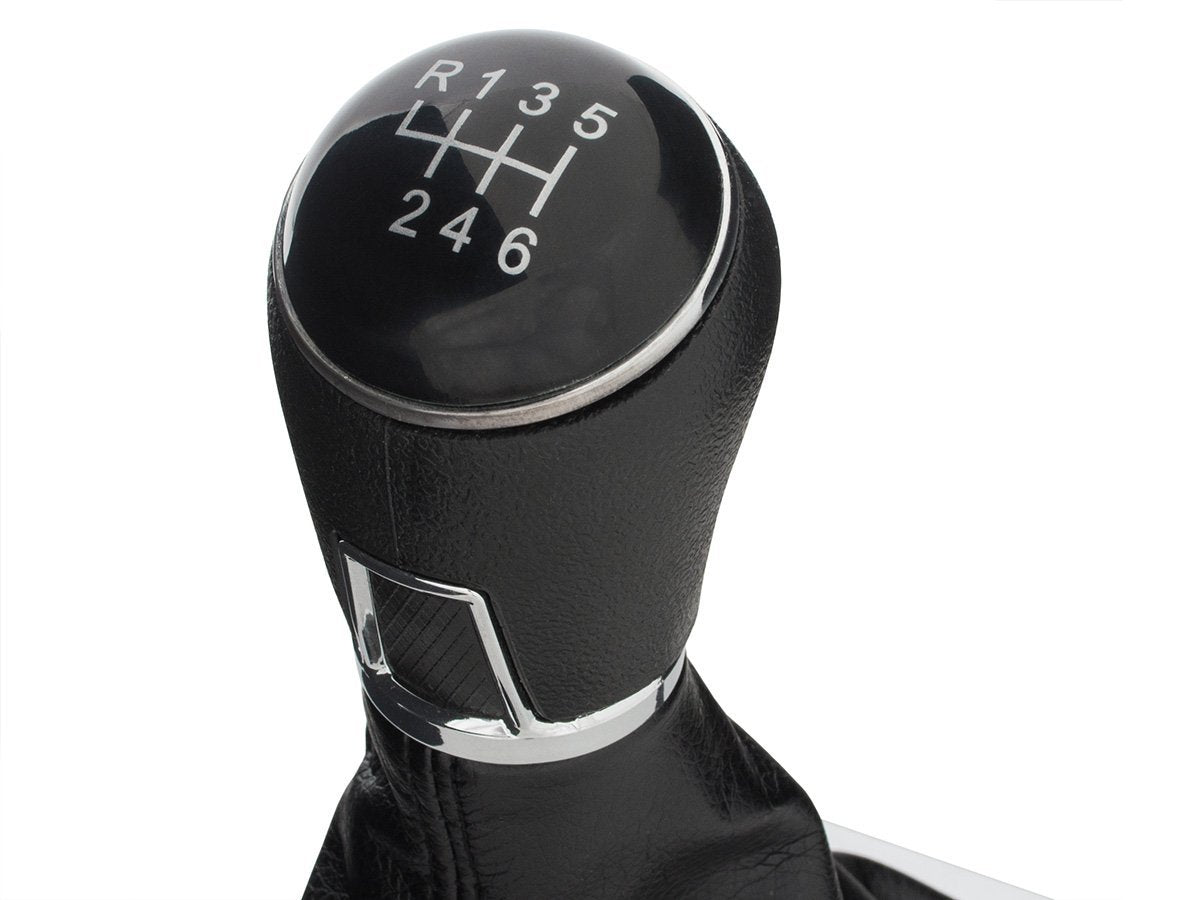 VW Passat B7 10-15 gear knob BLACK + gaiter with CHROME frame 6 SPEED