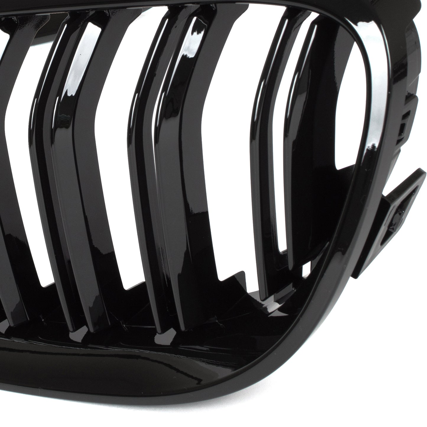 BMW 3 E92 E93 10-13 dummy grilles (kidneys) left + right set BLACK GLOSSY DOUBLE BAR