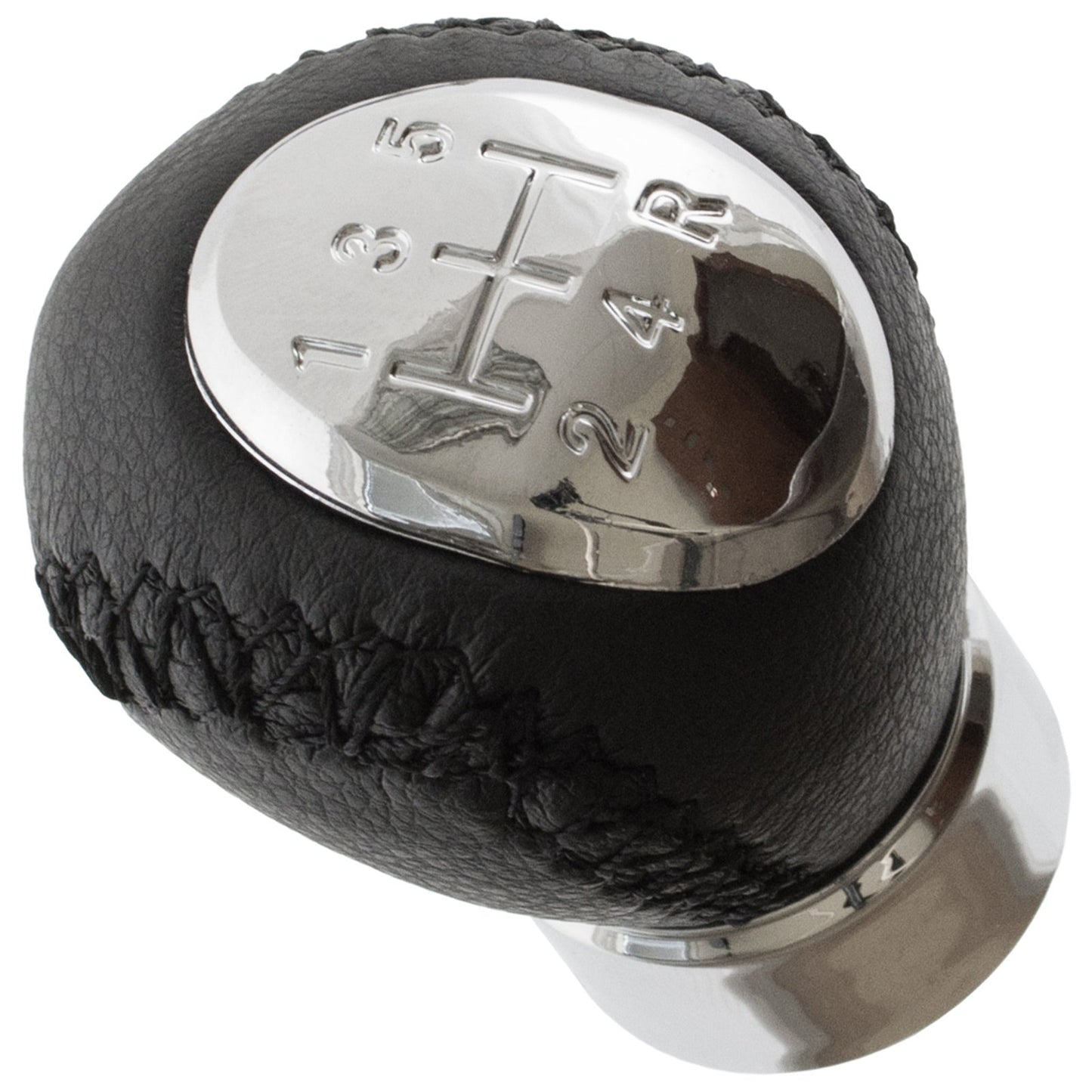 Mazda 323/323F BJ 98-04 gear knob BLACK LEATHER 5 SPEED 12 MM