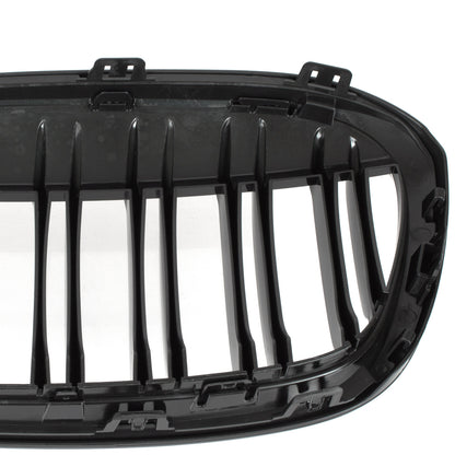 BMW X1 F48 15-19 Grille (Kidneys) Left + Right Set BLACK GLOSSY DOUBLE BAR