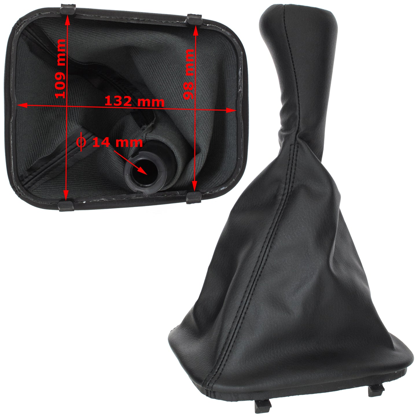 BMW 3 E36 90-00 gear knob BLACK ECO-LEATHER + gaiter BLACK with frame 5 GEARS