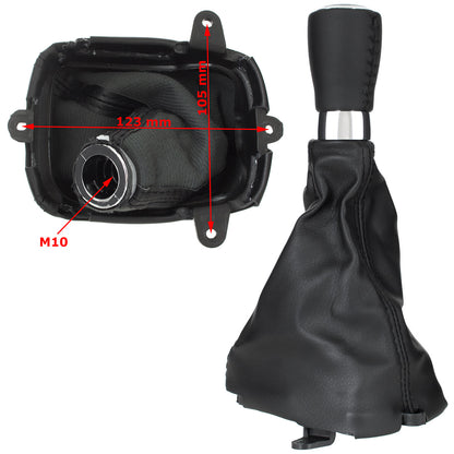 Honda Accord VIII 2008 - BLACK gear knob + BLACK gaiter with frame 6-SPEED