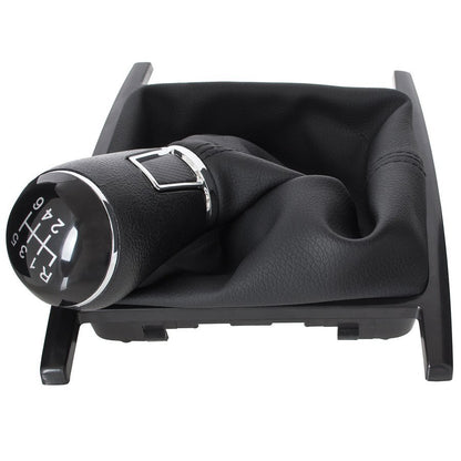 VW Amarok 10-16 gear knob BLACK 6 GEARS + BLACK GAITER with frame
