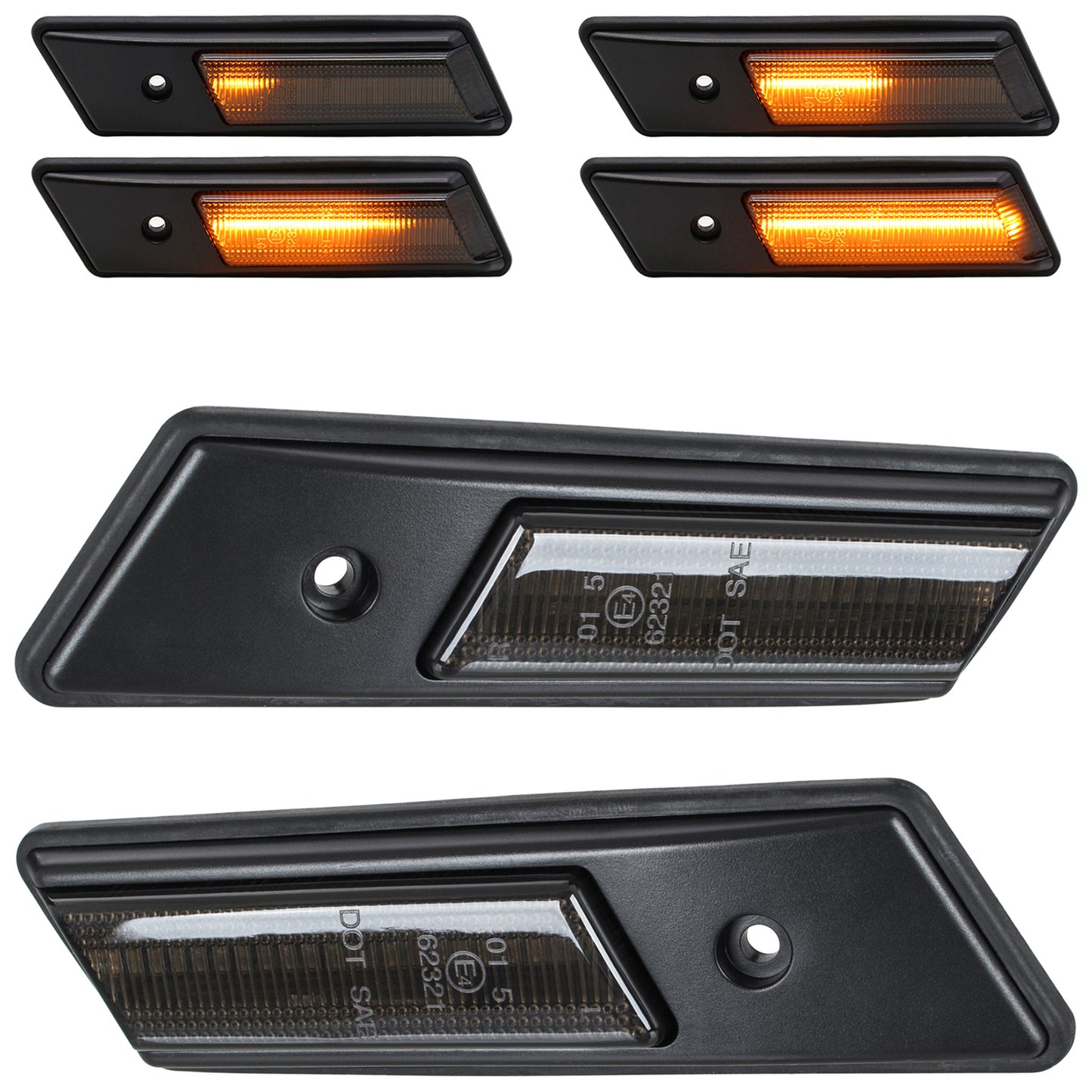 BMW 5 E34 87-96 LED SMOKED DYNAMIC Side Indicators 2 pcs. Set