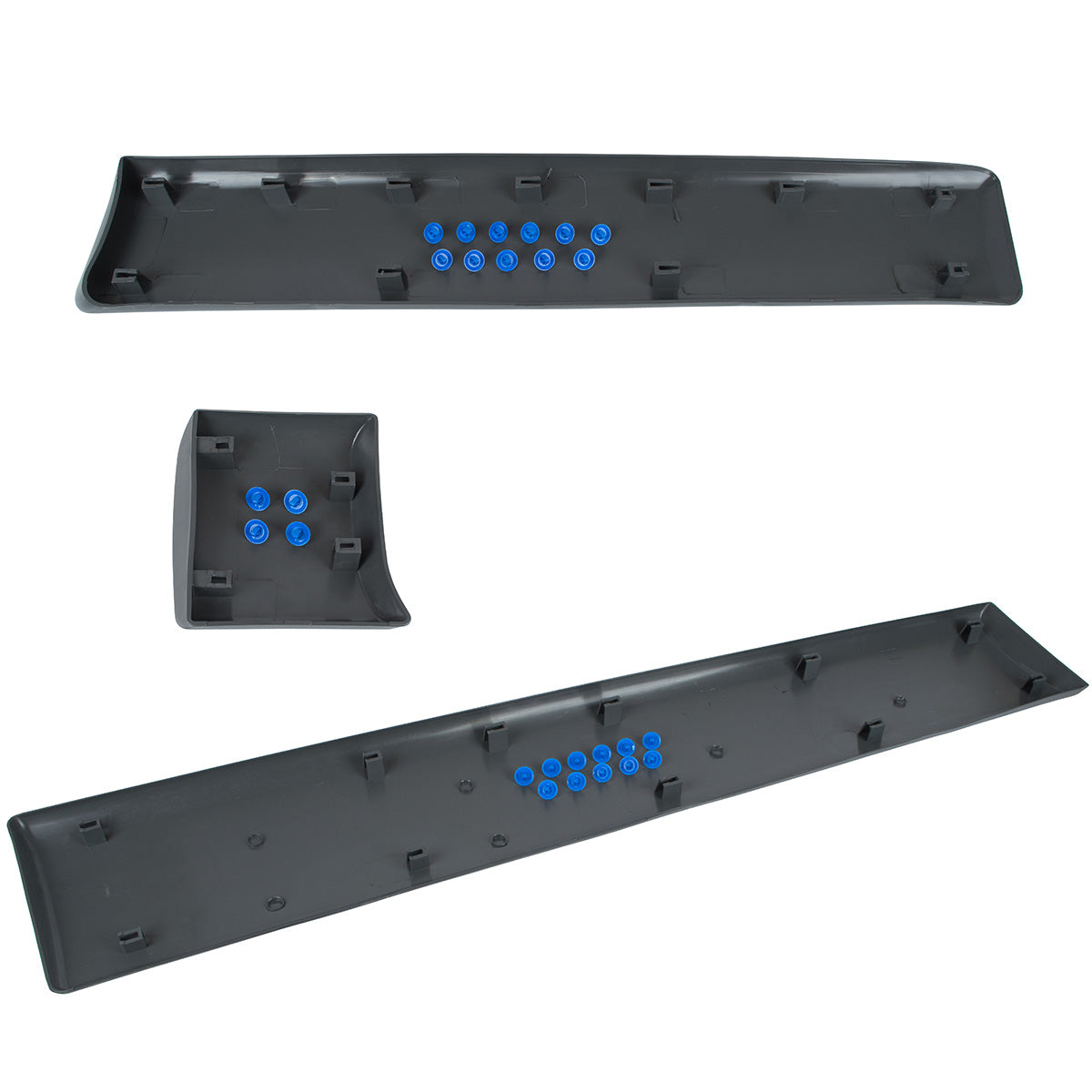 Renault Trafic II 01-13 left front door trim + left side trim FOR PILLAR behind door + LONG left side trim behind pillar 3 pcs. SET