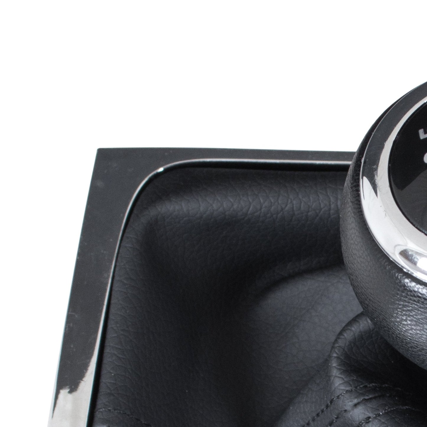 VW Passat B6 05-10 BLACK gear knob + BLACK gaiter with CHROME frame 5 SPEED