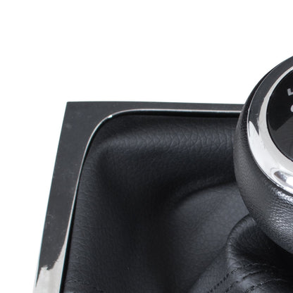 VW Passat B6 05-10 BLACK gear knob + BLACK gaiter with CHROME frame 5 SPEED