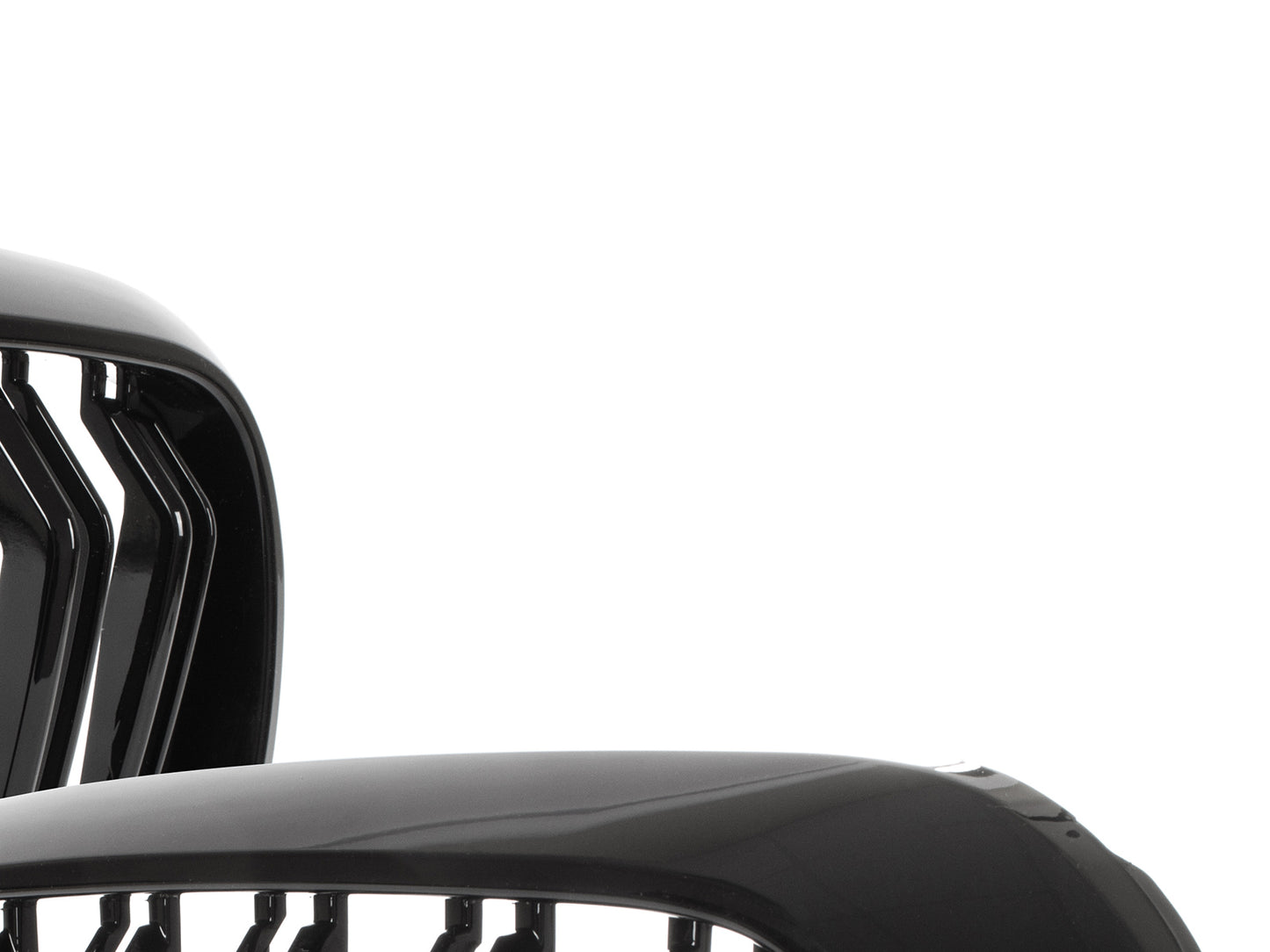 BMW 5 G30 / G31 2017- dummy grilles (kidneys) left + right set BLACK GLOSSY DOUBLE BAR