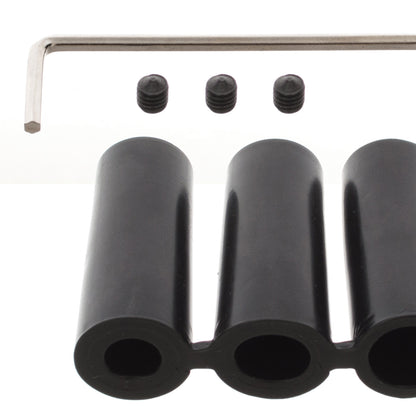 UNIVERSAL gear knob BLACK LEATHER + CHROME + RED THREAD + 5 and 6 SPEED EMBLEMS SET